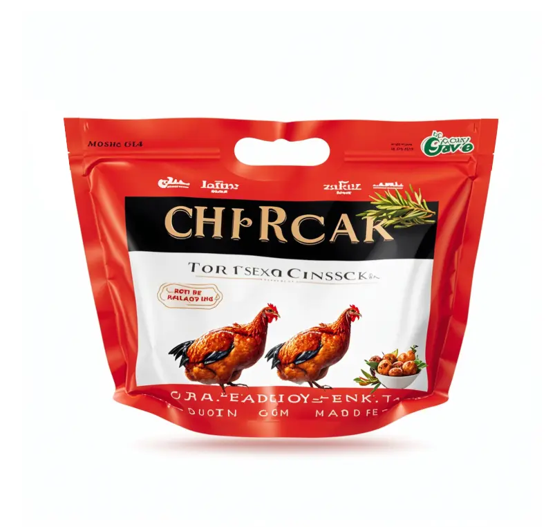 Plastic Zipper Rotisserie Roasted Chicken Food Bag factory
