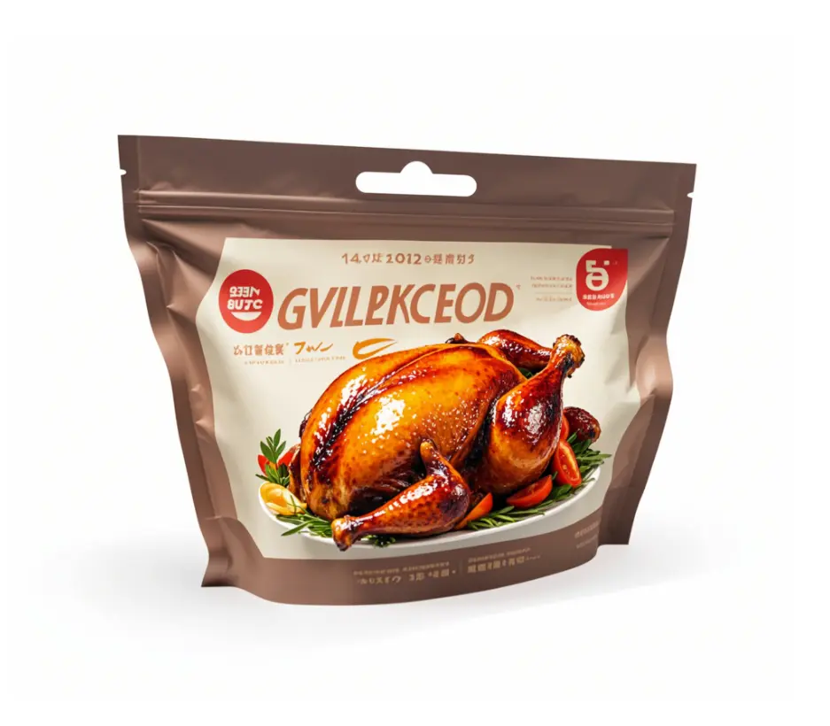 Plastic Zipper Rotisserie Roasted Chicken Food Bag manufacturers