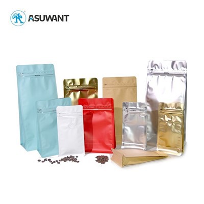 Kafijas pupiņu tējas iepakojums Plakanā apakšējā sānu kafejnīca Kafijas maiss, kas pielāgots 12 oz 500 g 1 kg ar vārstu