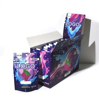 Pielāgoti gumijas sveķi, 3 g stāvus maisiņi, salokāmi ēdamie šokolādes tāfelītes iepakojumi, papīra kastītes